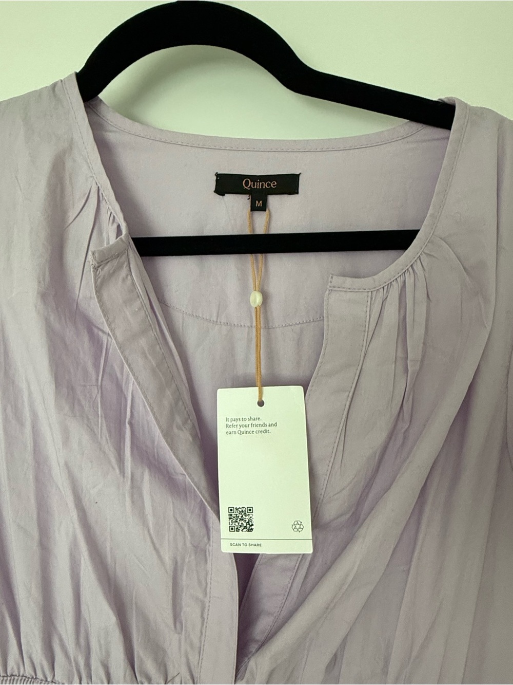Quince Light Purple Tiered V-Neck Maxi Dress - Picture 2 of 3